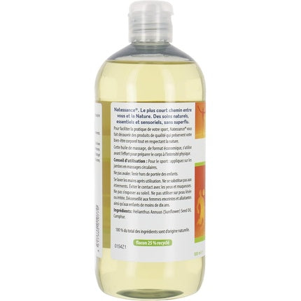 Ulei de masaj cu camfor Natessance, 500ml, ulei corporal
