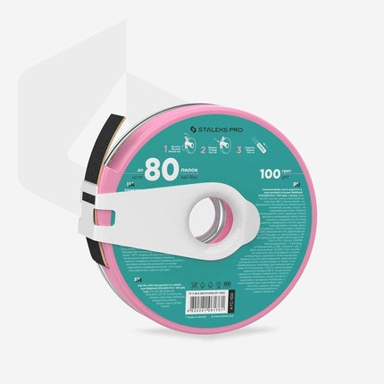 Role de filetă pentru unghii, Staleks Pro Expert, 100 grit, design donut