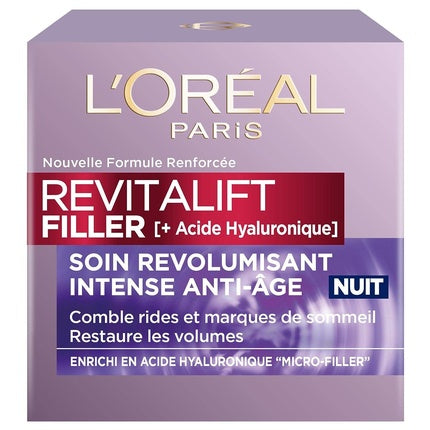 Cremă facială de noapte L'Oréal Paris Revitalift Filler [HA], 50 ml