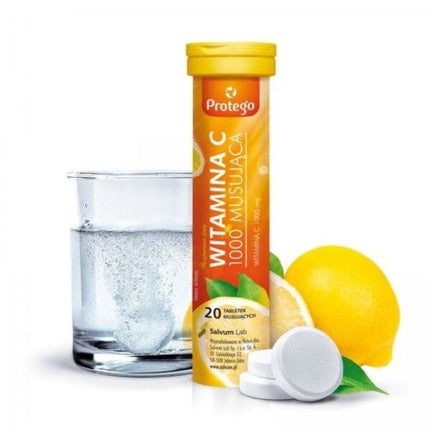 Vitamina C, Salvum, 1000 mg, efervescent, 20 tablete