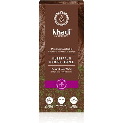 Vopsea de păr, Khadi, Nussbraun, naturală, 100g