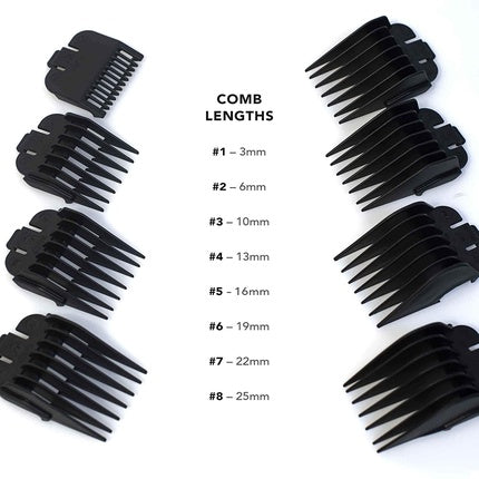 Set clipse de ghidare Wahl pentru mașini de tuns Multi-Cut, Negru