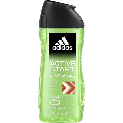 Gel de duș adidas Active Start, verde, 250 ml