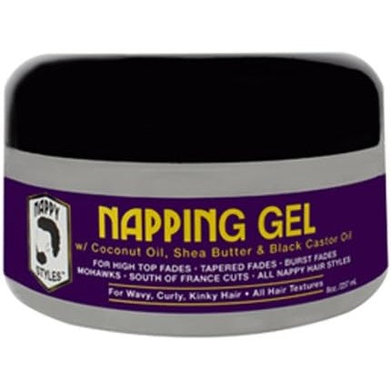Nappy Styles Napping Gel, Gel de păr, 237ml, cu ulei de cocos și unt de shea