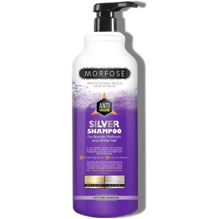 Șampon Morfose Silver Hair, anti-îngălbenire, pentru păr blond și argintiu, 1000 ml