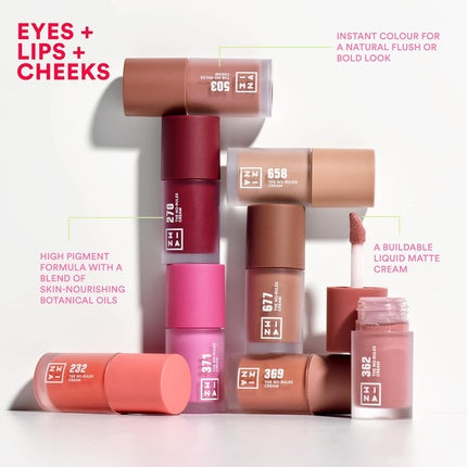 Blush lichid, 3ina, 371, roz aprins, mat