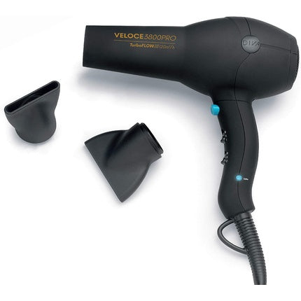 Uscător de păr Diva Pro Styling Veloce 3800 Pro, Negru, 2200W