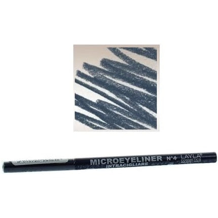 Creion pentru ochi, Layla Cosmetics Micro Eyeliner #4, culoare gri închis