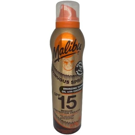Ulei bronzant, Malibu, SPF15, ulei de cocos