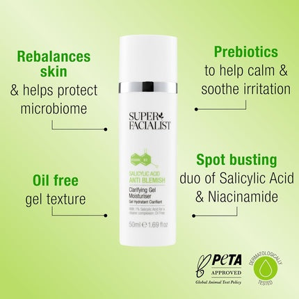 Gel hidratant clarificator Anti Blemish, Super Facialist, 50ml