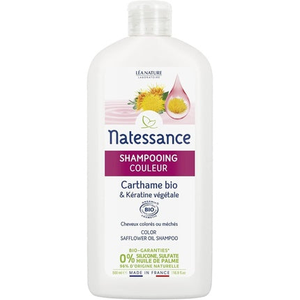 Șampon Natural cu Safflower și Keratină, Natessance, 500ml