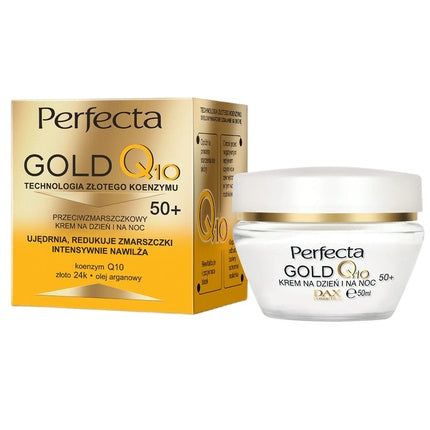 Crema facială Perfecta Gold Q10 50ml pentru piele matură, cu coenzimă Q10