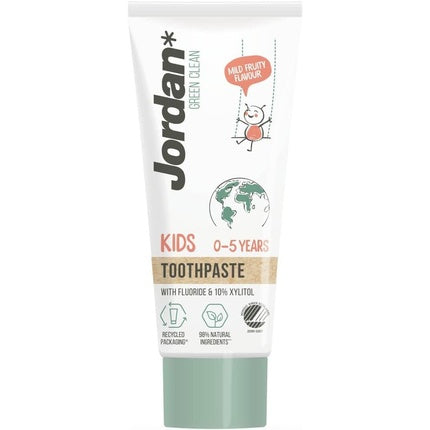 Pasta de dinți copii, Jordan, Green Clean, fructat deschis, 50ml