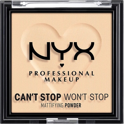 Pudra matifianta, NYX, Can't Stop Won't Stop, Light 02, 6g