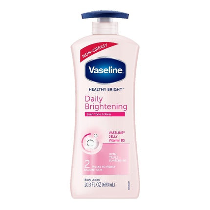 Loțiune de corp Vaseline Healthy Bright, 600 ml, roz