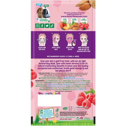 Masca facială hidratantă 7th Heaven Cotton Candy cu ulei de migdale dulci