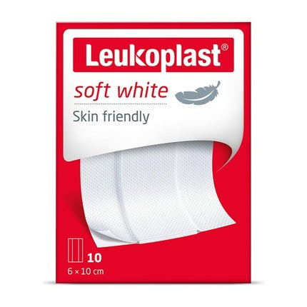 Bandaje Leukoplast Soft White, 8x10 cm, alb