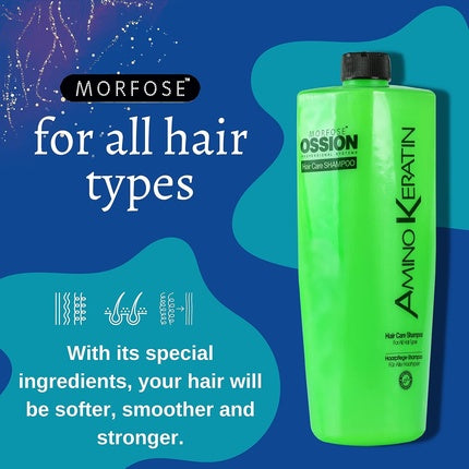 Șampon Morfose Ossion Amino Keratin, verde, 800ml
