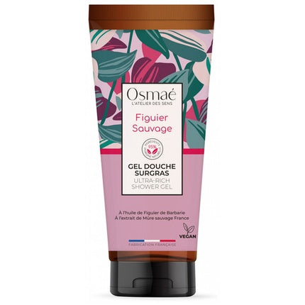 Gel de duș Osmae, Wild Fig (Figuier Sauvage), 200ml, Vegan, Ambalaj floral
