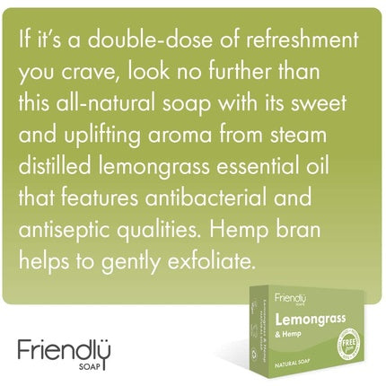 Săpun Friendly Soap Lemongrass și Cânepă, 95g