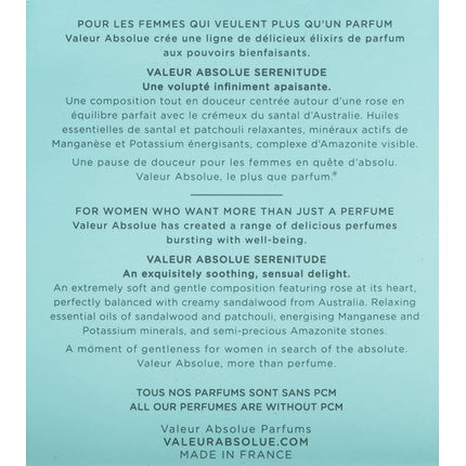 Parfum, Valeur Absolue, Serenitude, verde, sticla