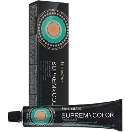Vopsea păr, Farmavita, Suprema Color 4.12, 60ml, cutie neagră cu design circular