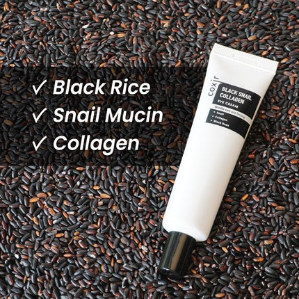 Cremă contur ochi, Coxir, Black Snail, alb, 30ml