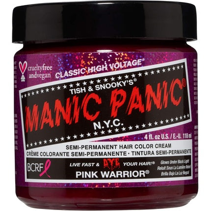 Vopsea de păr Manic Panic Pink Warrior, 136 g, roz vibrant