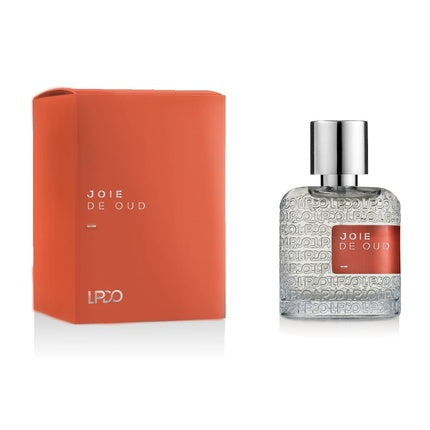 L'Apogée Joy Of Oud, Eau de Parfum, 30ml, sticlă transparentă cu textură, capac metalic argintiu