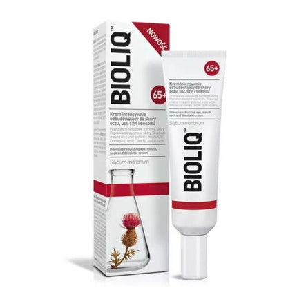 Cremă intensivă de recondiționare pentru ochi, buze și gât, Bioliq 65+, 20ml