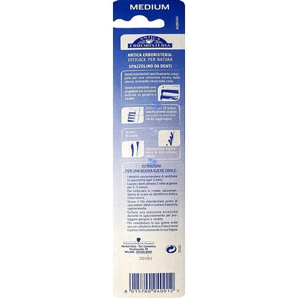 Periuțe de dinți, Antica Erboristeria, mediu, set 2 bucăți, albastru