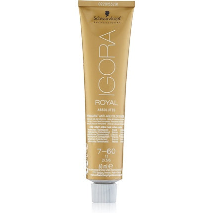 Vopsea de par, Schwarzkopf, Igora Royal Absolutes, 7-60, 60ml