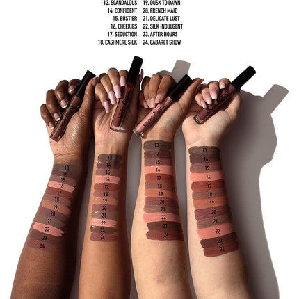 Ruj lichid NYX, Lip Lingerie, maro, mat