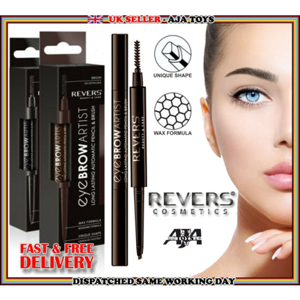 Creion pentru sprâncene Revers Eyebrow Artist, Dark Brown, cu perie integrată
