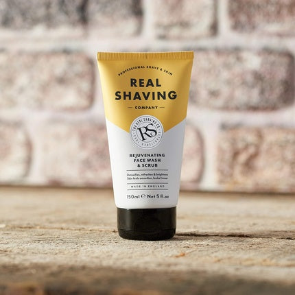Gel de Curățare și Exfoliant, The Real Shaving Company, Rejuvenating Face Wash & Scrub, 180g