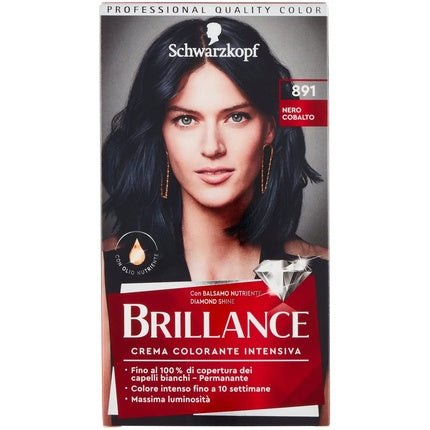 Vopsea păr, Schwarzkopf Brillance, 891 Nero Cobalto