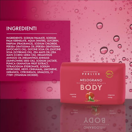 Săpun solid Perlier cu extract de rodie, 125g