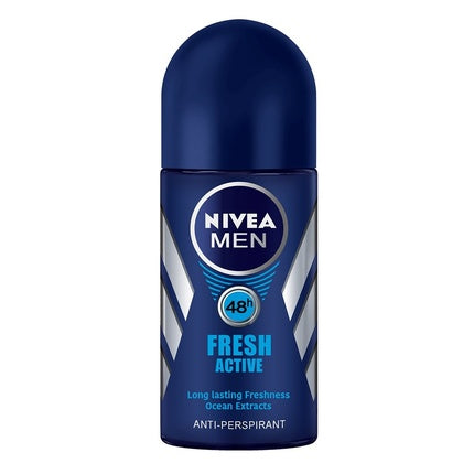Deodorant Nivea Men Fresh Active Roll-On 50ml, albastru
