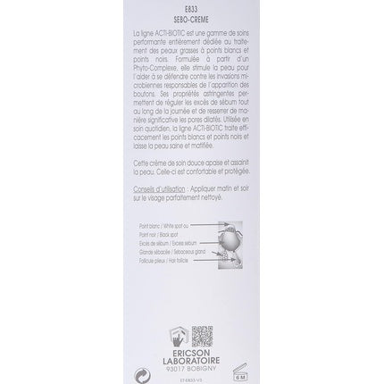 Cremă Față, Ericson Laboratoire, Acti-Biotic, alb