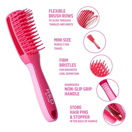 Perie descurcare, Red By Kiss, mini, roz
