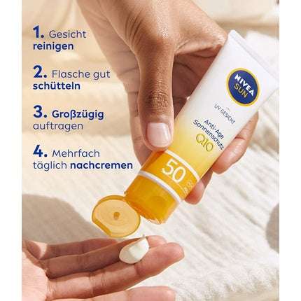 Cremă facială Nivea Q10 Anti-Îmbătrânire, SPF 50, 50ml