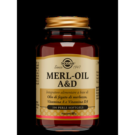 Integrator alimentar, Solgar Merl-Oil A&D, 100 perle softgel