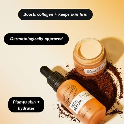 Duo Ser Facial și Cremă Ochi, Upcircle, 170g, Cafeină