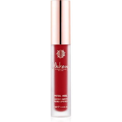 Ruj lichid, Wakeup Cosmetics Milano, Petal Veil, roșu cireș