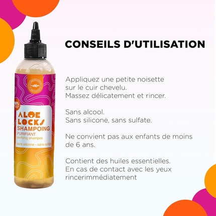 Șampon Purifiant Aloe Locks Shandrani Paris, cu Aloe Vera și Urzică, 280 ml