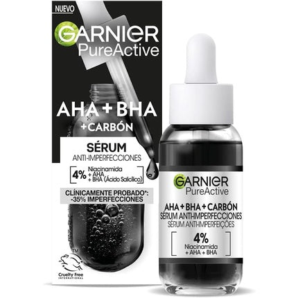 Ser pentru acnee, Garnier, Pure Active AHA BHA, 30ml