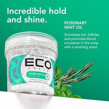 Gel de păr Eco Style Rosemary Mint, 473 ml, fără alcool
