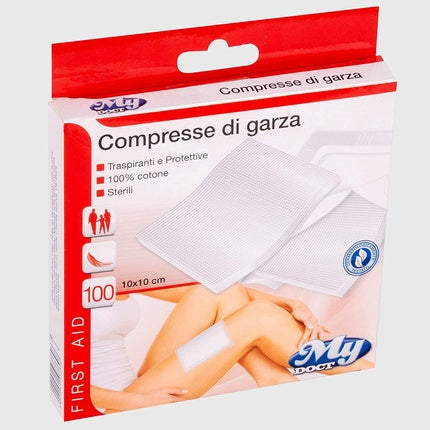 Comprese Sterile Briancasa, 10x10cm, Bumbac Alb
