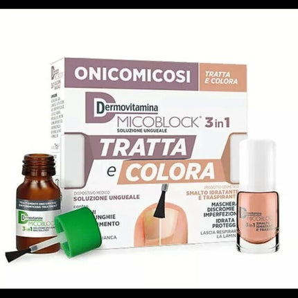 Soluție Unghială Dermovitamina Micoblock Treat and Color 12ml