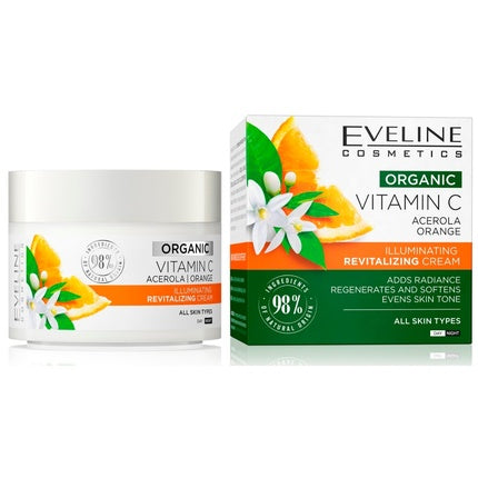 Cremă facială Eveline Cosmetics Radiance Vitamin C, iluminantă și revitalizantă, 50ml